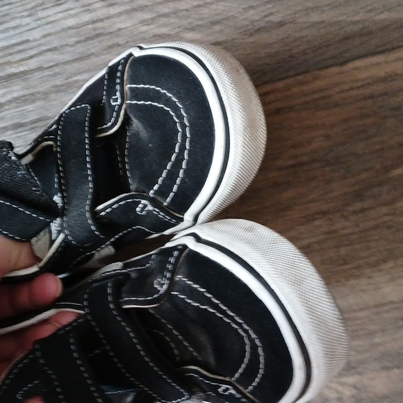 Vans Kids Velcro Sk8 Old Skool Mid Shoes. - Picture 11 of 15